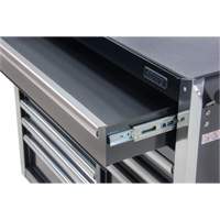 Industrial Tool Cart, 11 Drawers, 41" W x 18-3/4" D x 39-1/3" H, Black Fastek