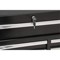 Industrial Tool Cart, 11 Drawers, 41" W x 18-3/4" D x 39-1/3" H, Black Fastek