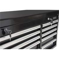 Industrial Tool Chest, 41" W, 10 Drawers, Black Fastek