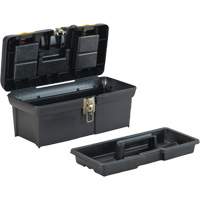 2000 Series Tool Box with Tray, 16" W x 7-1/10" D x 8-1/10" H, Black/Yellow Fastek
