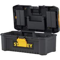 Essential&reg; Tool Box with Tray, 12-1/2" W x 7-3/8" D x 5-1/8" H, Black/Yellow Fastek
