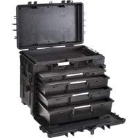 Mobile Tool Chest With Drawers, 4 Drawers, 22-4/5" W x 15" D x 18" H, Black TER150 | Fastek