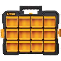 Flip-Bin Organizer, 3-7/8" W x 17-3/4" D x 13-7/8" H, Black/Yellow Fastek