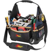 Porte-outils &eacute;lectrique/CHVAC &agrave; base moul&eacute;e, Polyester balistique, 20 pochettes, Noir/Bleu Fastek