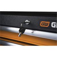 GSX Series Tool Chest, 26" W, 4 Drawers, Black/Orange Fastek
