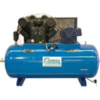 Industrial Series Air Compressors - Horizontal Compressor - Two Stages, 200 Gal. (240 US Gal) Fastek