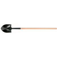 Round Point Shovel, Tempered Steel Blade, Hardwood, Straight Handle Fastek