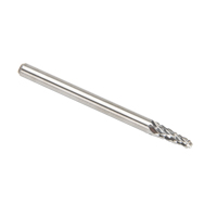 Solid Carbide Burrs - Taper Shape Radius End 14°, 1/8" Shank Fastek