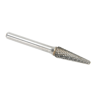Solid Carbide Burrs - Taper Shape Radius End 14°, 1/4" Shank Fastek