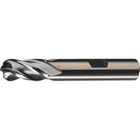 Centre Cutting Ball Nose Single End Finishers, 1/4" Dia., 4 Flutes, High Speed Steel Fastek