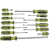 JHMSS-13 Jumbo Handle Mechanic's Screwdriver Set, 13 Pcs., Magnetic Fastek