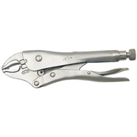 Super Heavy-Duty Locking Pliers with Cutter, 5" Length, Curved Jaw Fastek