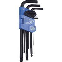 JBHK-9M Ball Nose Hex Key Set, 9 Pcs., Metric Fastek