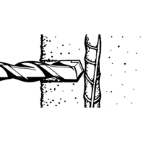Rotary Rebar Cutters, 3/8", SDS-Plus Shank, Carbide Fastek