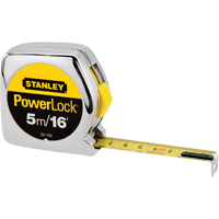 PowerLock&reg; Measuring Tape, 1"/16ths of an Inch x 16', 16th Milimeters Graduations Fastek