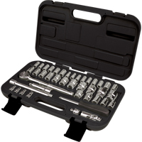 1/4" & 3/8" Drive SAE/Metric Socket Set, 41 Pcs Fastek