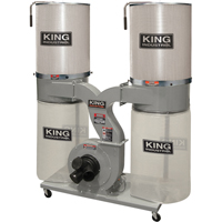 Dust Collectors with 2 Canister Filters, 55-1/2" x 23" x 70" Fastek