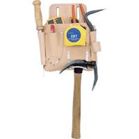Poche pour outils de travail des cloisons s&egrave;ches, Porte-outil, Cuir, 7 Poches Fastek