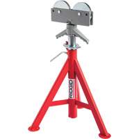 Roller Head Low Pipe Stand #RJ-98, 59-104 cm Height Adjustment, 12" Max. Pipe Capacity, 1000 lbs. Max. Weight Capacity TNX169 | Fastek