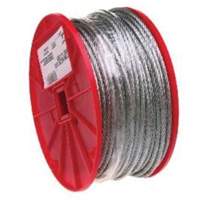 Wire Cable, 500' (152.4 m) x 1/16", 96 lbs. (0.048 tons), Galvanized TQB485 | Fastek
