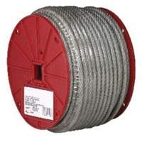 Wire Cable, 250' (76.2 m) x 3/32", 184 lbs. (0.092 tons), Vinyl Coated TQB487 | Fastek