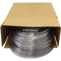 Tubing, Air/Water, 0.625" OD x 100' L, PVC, Clear, 30 PSI @ 20°C Fastek