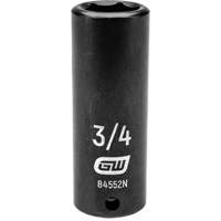 Douille SAE, Chocs, 3/4", Prise 1/2", 6 pans, Profond Fastek