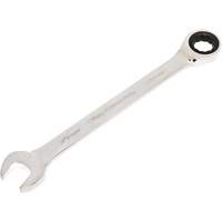 72-Tooth Ratcheting Combination Wrench, 12 Point, 30 mm, Chrome/Polished Finish Fastek