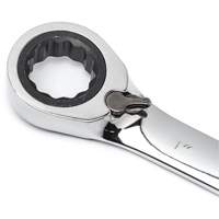 72-Tooth 12 Point Reversible Ratcheting SAE Wrench Set with Tool Roll, Combination, 7 Pieces, Imperial Fastek