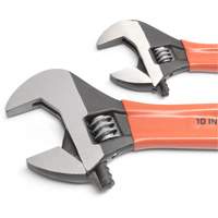 Jeu de cl&eacute;s &agrave; oxyde noir avec poign&eacute;es coussin&eacute;es, Ajustable, 2 morceaux, Imp&eacute;rial et m&eacute;trique Fastek