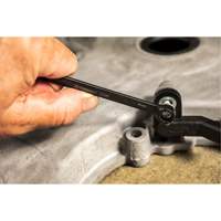 Jeu de cl&eacute;s &agrave; cliquets &agrave; cannelure avec rev&ecirc;tement d'oxyde noir X6, Combinaison/Ouverte, 7 morceaux, M&eacute;trique Fastek