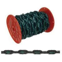Straight Link Coil Chain with Green Sleeve, Low Carbon Steel, 2/0 x 60' (18.3 m) L, 520 lbs. (0.26 tons) Load Capacity TTB321 | Fastek