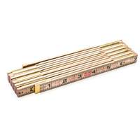 Red End&reg; Rule with Two 6" Slide Rule Extensions, 6' L, Wood, 1/16" Graduations Fastek