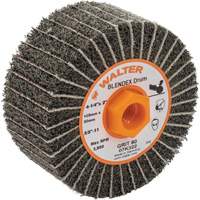 Two-In-One Finishing Drums, 4-1/4" Dia. x 2" W, 5/8"-11 Arbor, 80 Grit Fastek