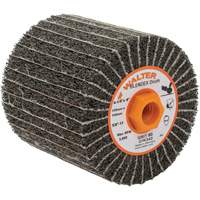 Two-In-One Finishing Drums, 4-1/4" Dia. x 4" W, 5/8"-11 Arbor, 80 Grit Fastek