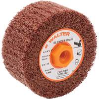 Blendex Surface Conditioning Drum, 4-1/4" Dia. x 2" W, 5/8"-11 Arbor, Coarse Grit Fastek