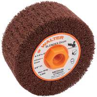 Blendex Surface Conditioning Drum, 4-1/4" Dia. x 2" W, 5/8"-11 Arbor, Medium Grit Fastek