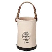 Straight-Wall Bucket, 14" H, Canvas, Beige Fastek
