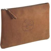 Contractor's Leather Portfolio Zipper Bag, Tool Holder, Leather, 1 Pockets Fastek