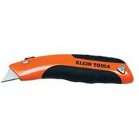 Klein-Kurve&reg; Retractable Utility Knife, Stainless Steel, Heavy-Duty, Rubber Handle Fastek