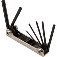 Folding Hex Key Set, 7 Pcs., Metric Fastek
