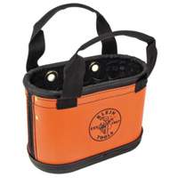 Hard-Body Oval Bucket, 14" L x 7" W x 10" H, Plastic, Orange Fastek