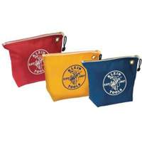 Zipper Tool Pouches, 3-Pack, Canvas, 1 Pockets, Natural Fastek