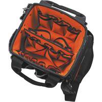 Tradesman Pro Tool Tote, Ballistic Nylon, 40 Pockets, Black/Orange Fastek