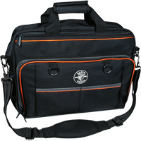 Tradesman Pro Tech Bag with Laptop Pocket, Polyester, 22 Pockets, Black/Orange Fastek