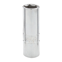 Spark Plug Socket, 1/2" Drive, 5/8" Socket, 2-1/2" L Fastek