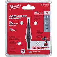 Foret &eacute;tag&eacute; no 1, 1/8" - 1/2", Incr&eacute;ments de 1/32", Acier rapide Fastek