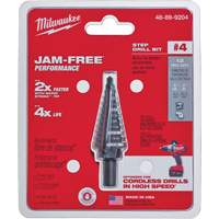 Foret &eacute;tag&eacute; no 4, 3/16" - 7/8", Incr&eacute;ments de 1/16", Acier rapide Fastek