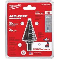 Foret &eacute;tag&eacute; no 5, 1/4" - 1-3/8", Incr&eacute;ments de 1/8", Acier rapide Fastek