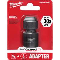 Shockwave Impact Driver Square to Hex Socket Adapter, Impact, 1/4" Drive, 1/2" Socket, 1.875" L Fastek